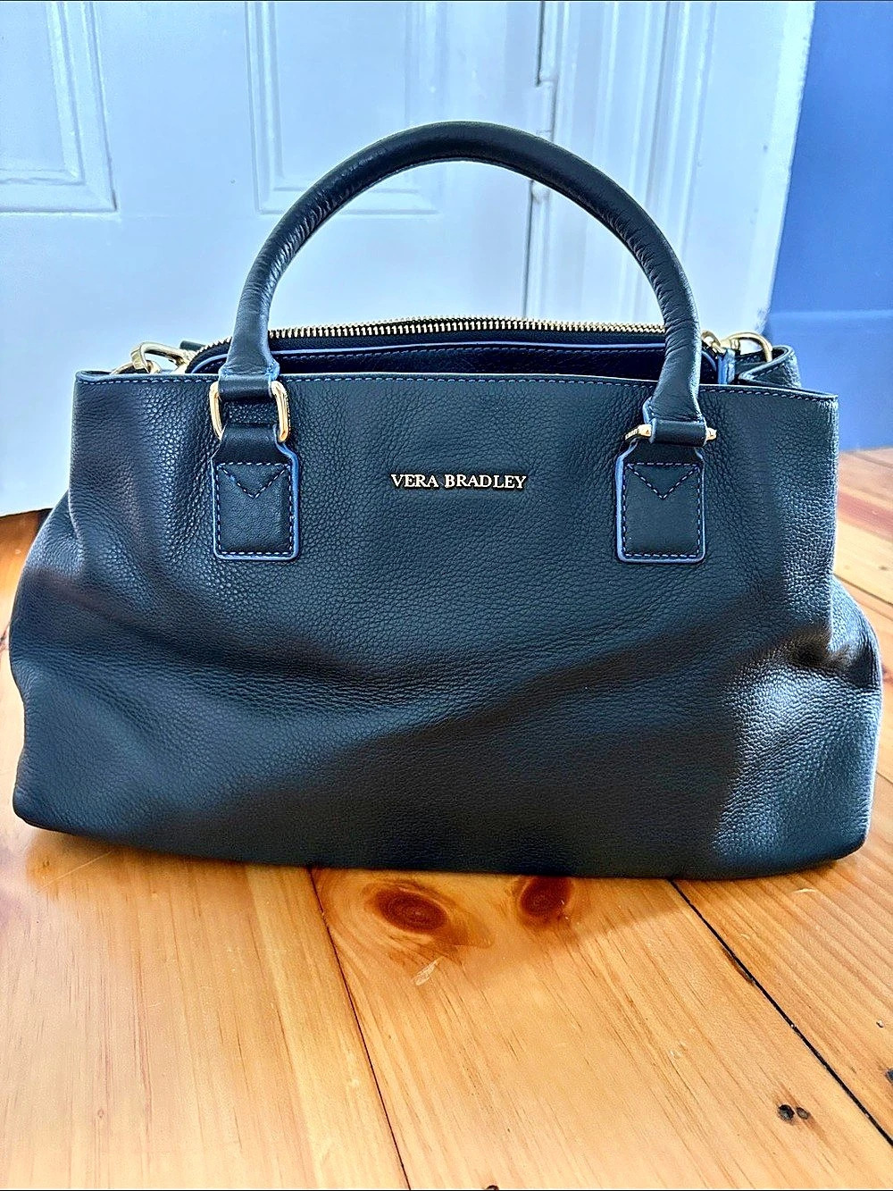 Vera Bradley Black Satchel with Shoulder Strap